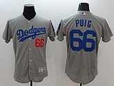 Los Angeles Dodgers #66 Yasiel Puig Gray 2016 Flexbase Authentic Collection Stitched Jersey,baseball caps,new era cap wholesale,wholesale hats